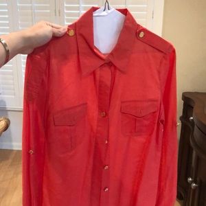 Tory Burch coral button down